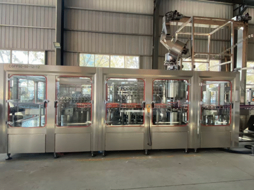 4-in-1 Glass Bottle Carbonated Drink Filling Machine | Dual Capping Solution